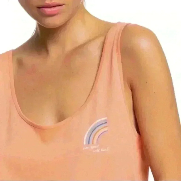 Roxy Master Lover - Buttoned Back Vest Top - Tawny Orange size Large - Picture 1 of 3